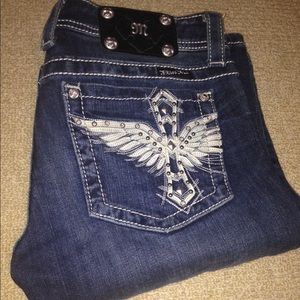 Miss Me Bootcut Studded Wing Jeans